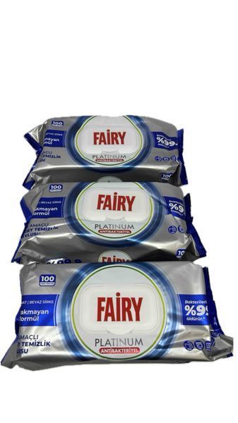 Вологі серветки для прибирання Fairy platinum,100 шт 000120 фото